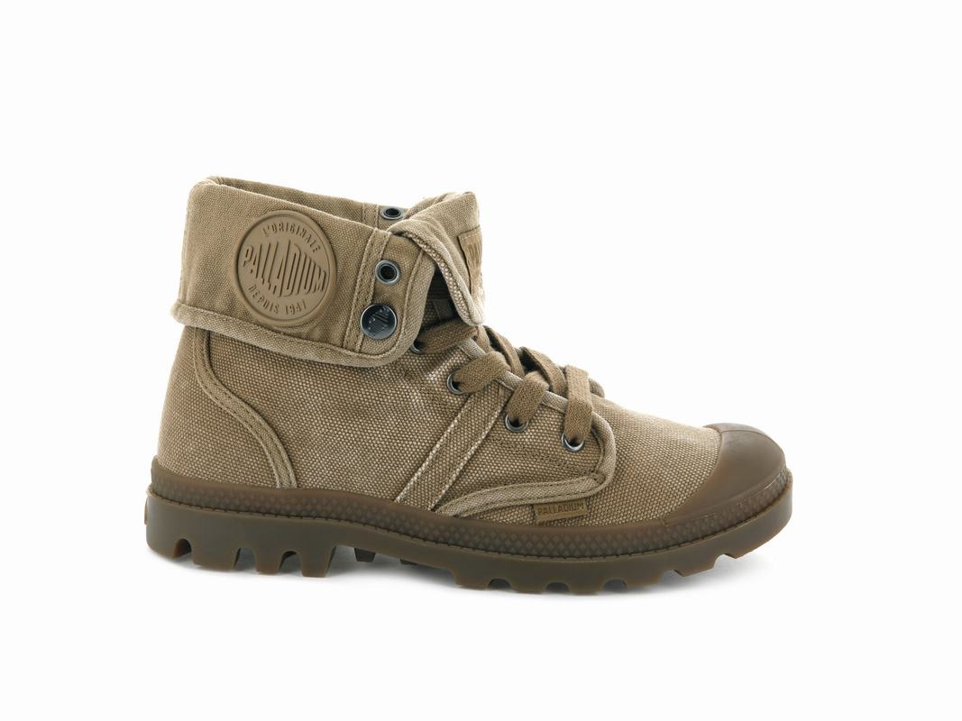 Palladium Pallabrousse Baggy Womens Boots Dark Khaki Australia [TZABGW-962]